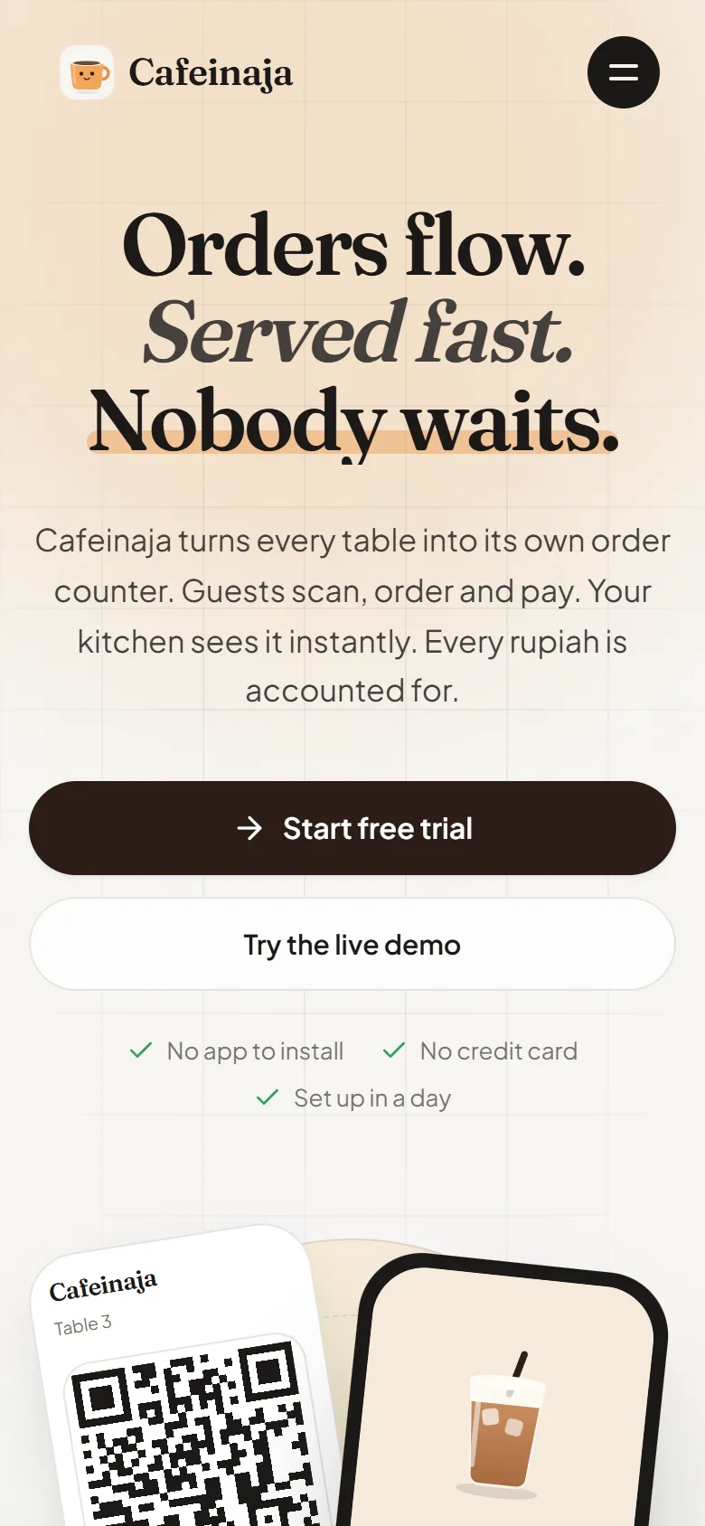 Cafeinaja — mobile
